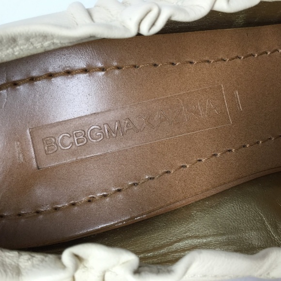 BCBGMaxAzria Cream Peep Toe Heels - Picture 6 of 8